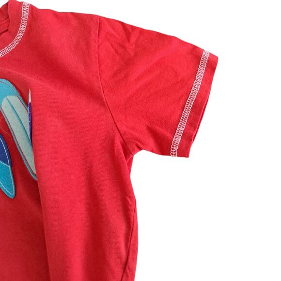 Janie And Jack Surfboard Days Red Short Sleeve Top Size 3 - Picture 3 of 6
